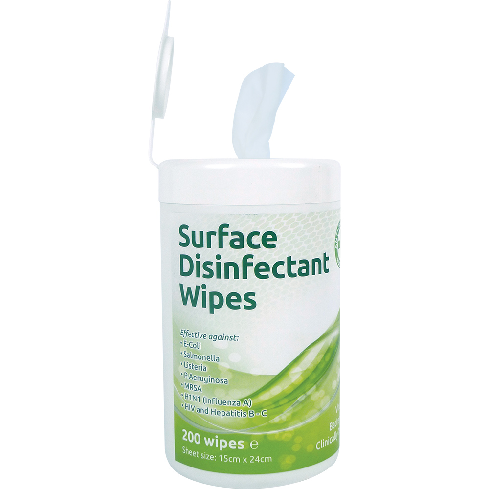 Surface Disinfectant Wipes Tub 200