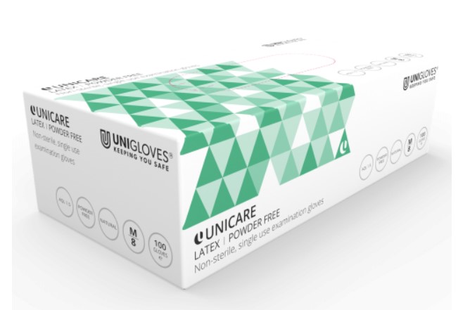 Latex Powder Free White Gloves Size Medium PK 100