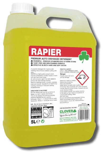 Rapier Premium Auto Dish Dishwasher Detergent 5LTR