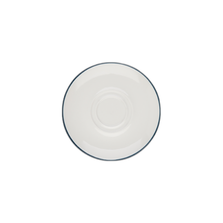 MODEST NAVY DOUBLE WELL SAUCER 16CM / 6.25"" PK 12