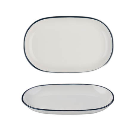 MODEST NAVY OVAL PLATTER 28 X 18CM / 11"" X 7"" PK 6