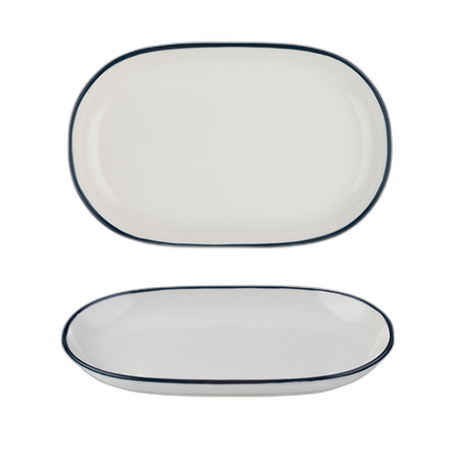MODEST NAVY OVAL PLATTER 33 X 21CM / 13"" X 8.25"" PK 6