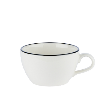 MODEST BLACK CAPPUCCINO CUP 340ML / 12OZ PK 6