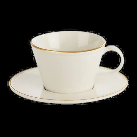 LINE GOLD BAND CAPPUCCINO CUP 25CL PK 6