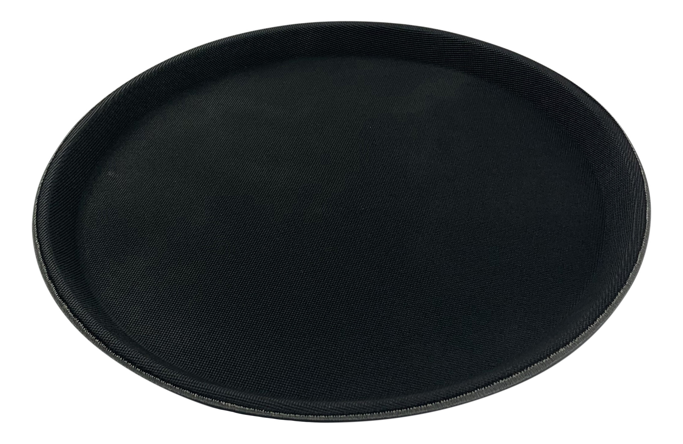 NON-SLIP ROUND TRAY BLACK 14""