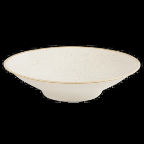 OATMEAL FOOTED BOWL 26CM PK 6