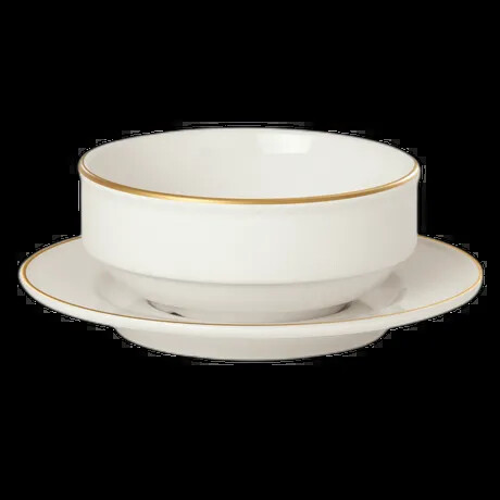 ACADEMY EVENT GOLD BAND SAUCER 17CM TO FIT STACKING BOWL PK 6
