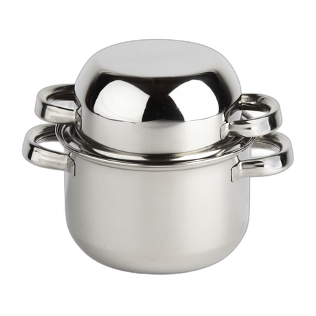 MUSSEL POT WITH LID 20CM/8"" PK 1