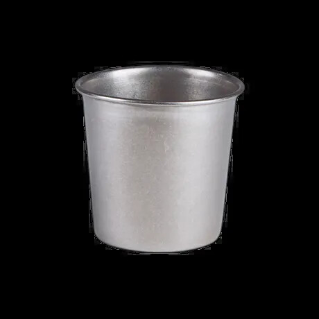 ANTIQUE STEEL CHIP CUP 85MM X 85MM PK 12