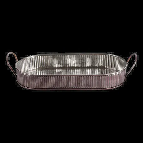 COMBO/SERVING PLATTER ANTIQUE COPPER 34CM PK 6