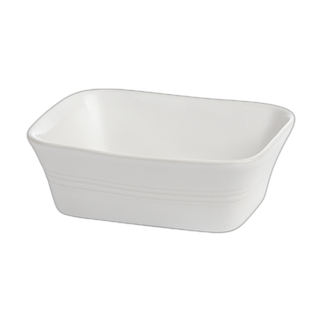 WHITE RECTANGULAR BAKER 16.5X13X5.5CM PK 8