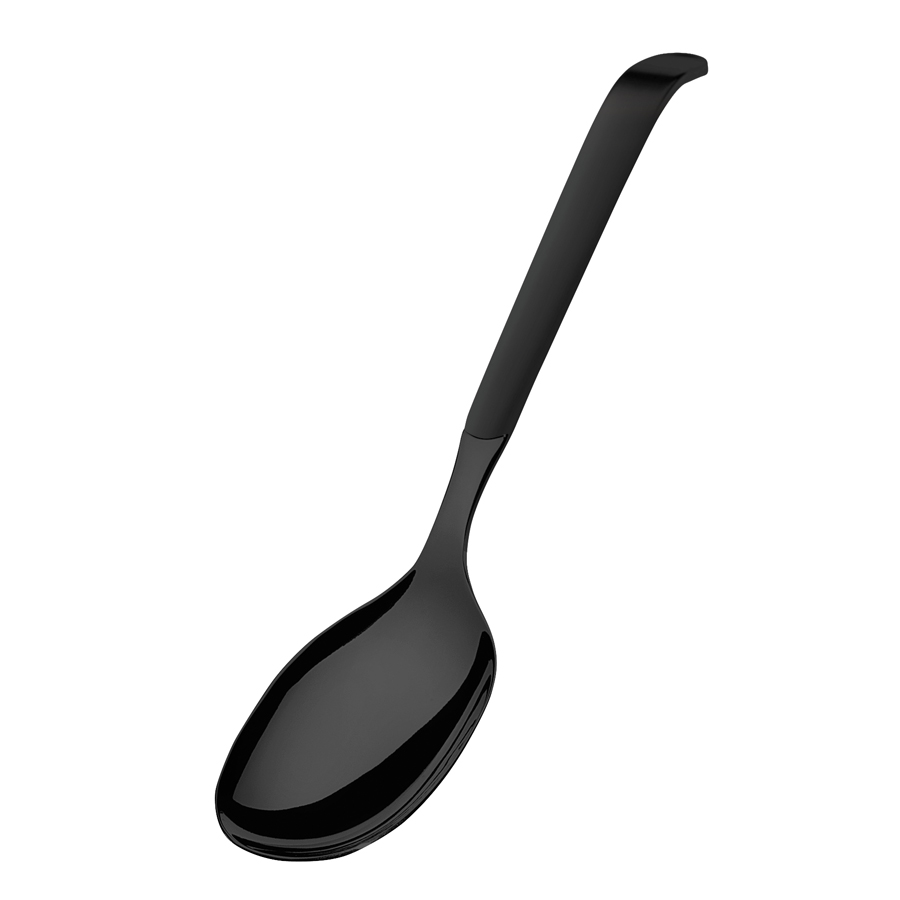 Amefa Buffet 18/10 Stainless Steel Black Serving Spoon 25cm PK 6