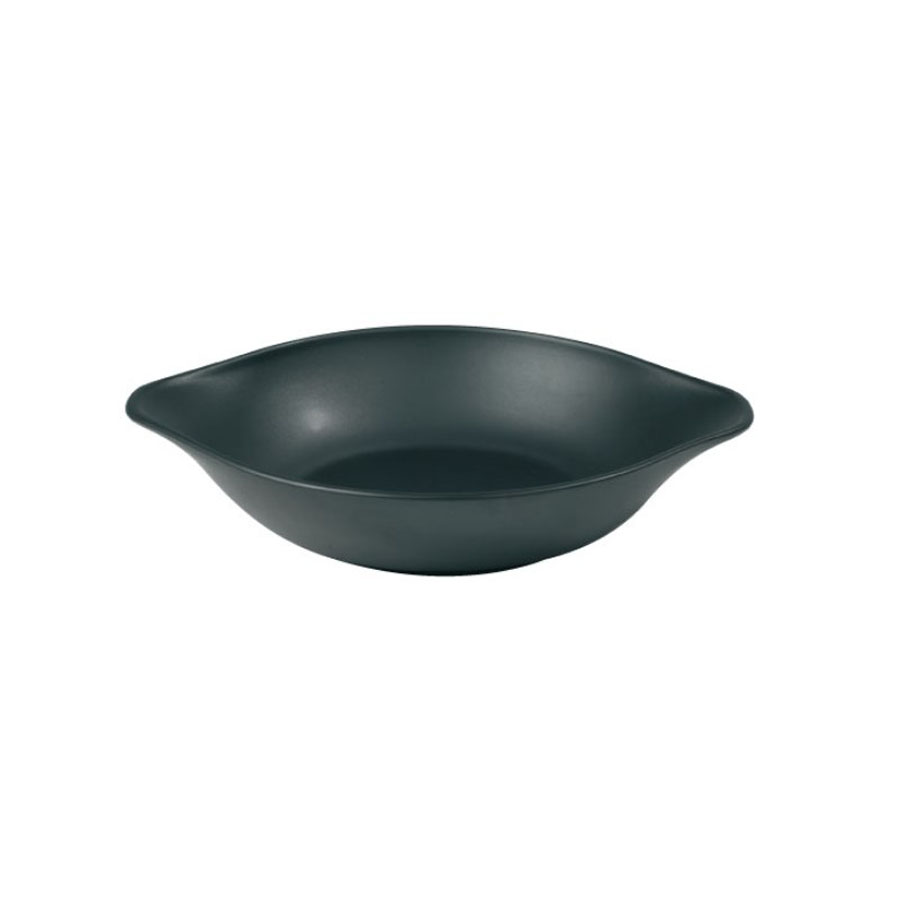 CERAFLAME EARED CERAMIC BLACK ROUND DISH 27 X 22CM PK 24