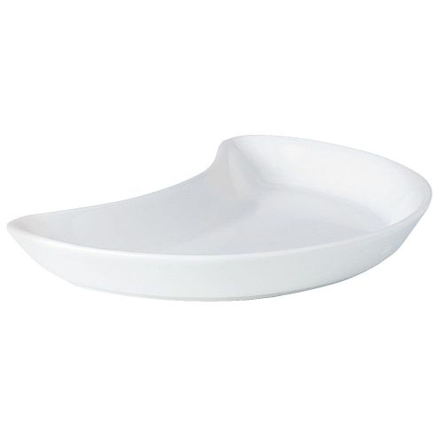 Steelite Simplicity Vitrified Porcelain White Salad Crescent 20.25cm PK 1