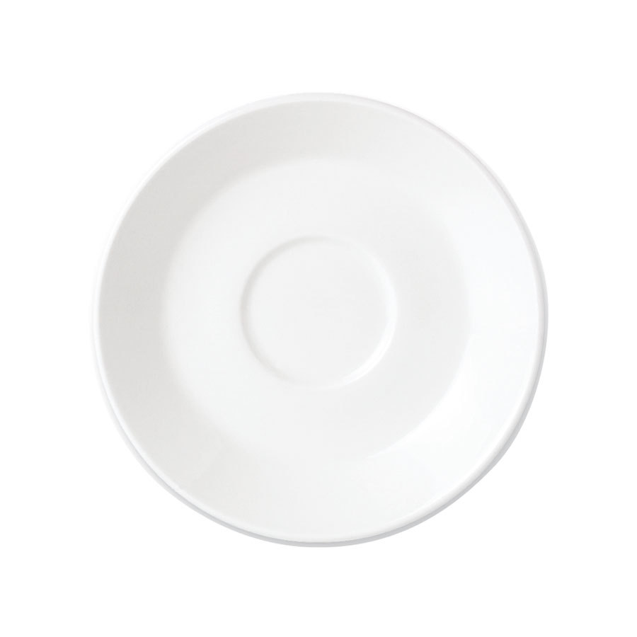 Steelite Simplicity Vitrified Porcelain White Round Slimline Saucer 15.25cm PK 1