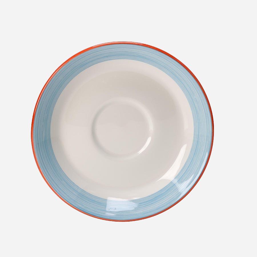 Steelite Rio Vitrified Porcelain Round Blue Slimline Saucer 15.25cm PK 1