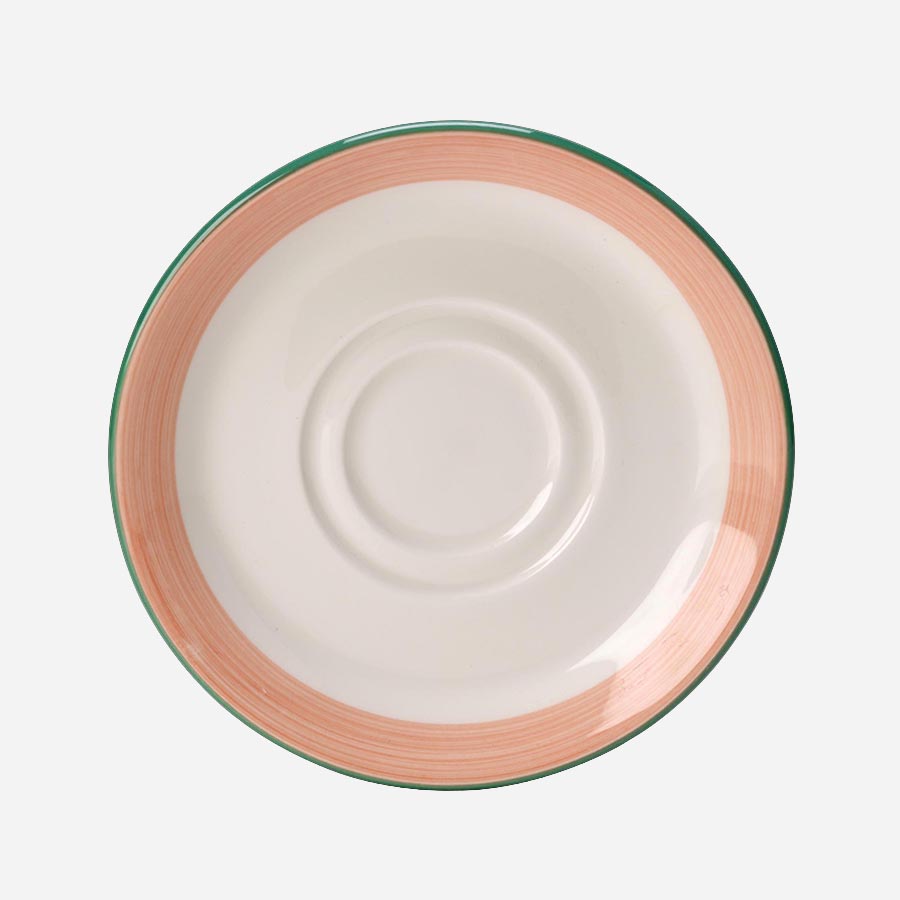 Steelite Rio Vitrified Porcelain Round Pink Double Well Saucer 14.5cm PK 1