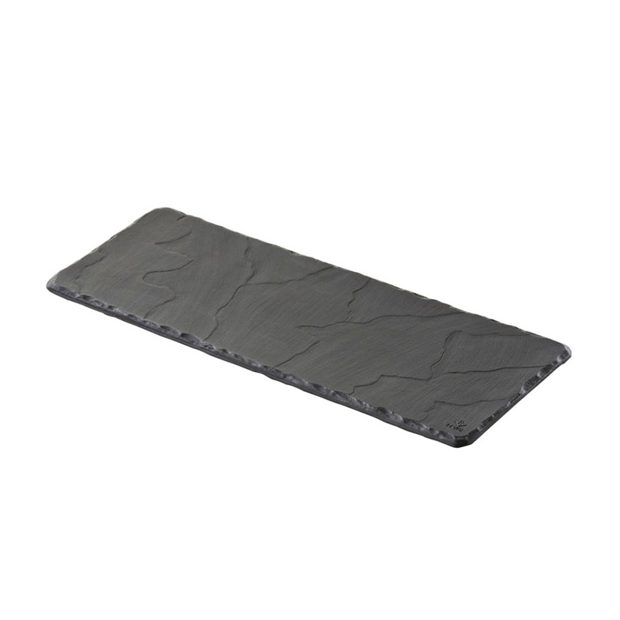Revol Basalt Ceramic Black Rectangular Tray 30x11cm PK 1