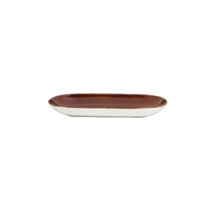 Steelite Terramesa Vitrified Porcelain Mocha Rectangular Tray 10x5 Inch PK 1
