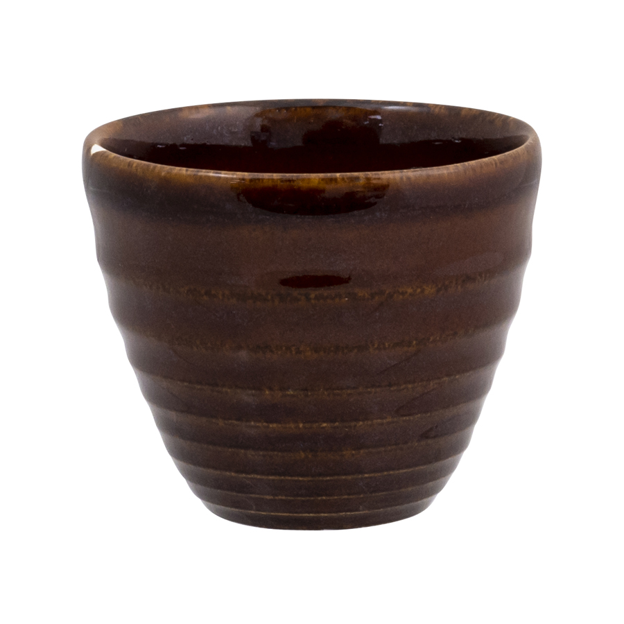 Churchill Bit On The Side Vitrified Porcelain Round Cinnamon Ripple Dipper Pot 11cl PK 1