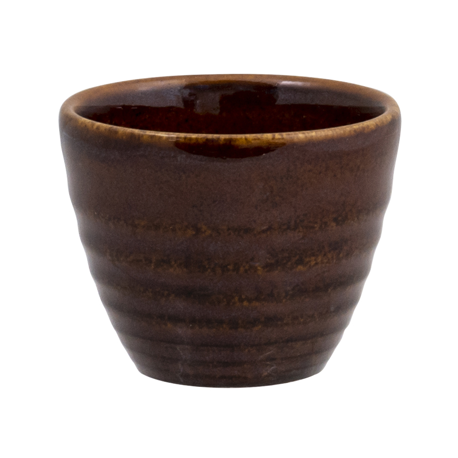 Churchill Bit On The Side Vitrified Porcelain Round Cinnamon Ripple Dipper Pot 5.7cl PK 1
