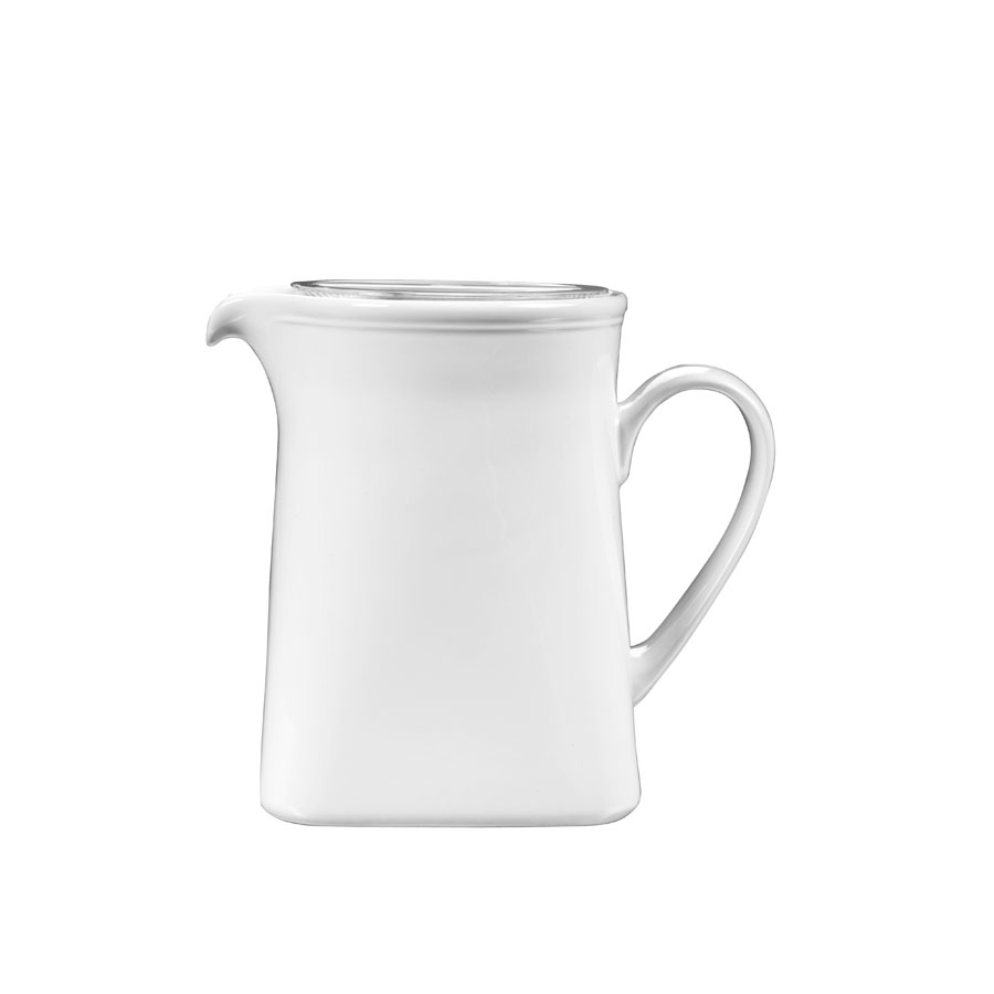 Churchill Counter Serve Vitrified Porcelain White Square Jug 12x18cm 1.5 Litre PK 1