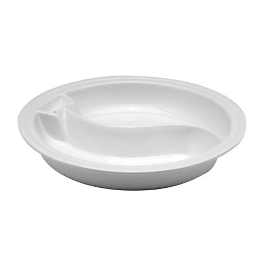 WNK WHITE ROUND PORCELAIN DIVIDED INSERT FOR CHAFING DISH 38CM PK 1