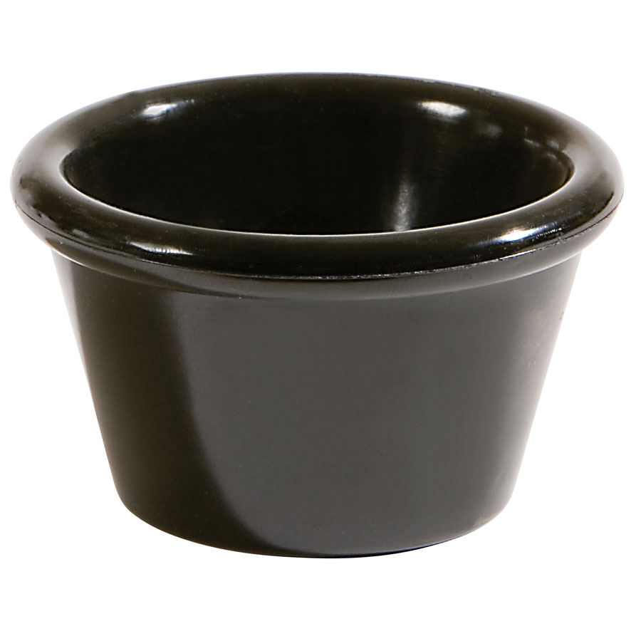Carlisle Plain Black Round Melamine Ramekin 12cl 4oz PK 1