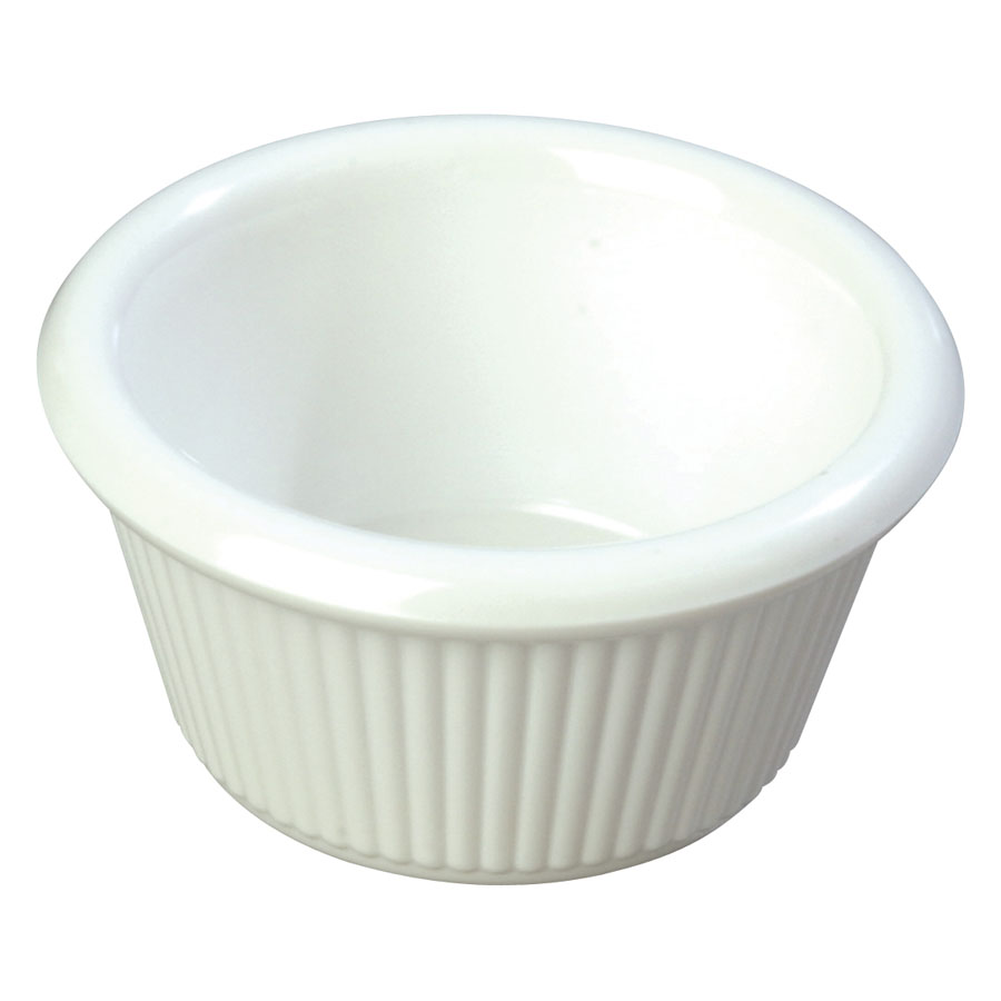 Carlisle White Melamine Round Fluted Ramekin 12cl PK 1