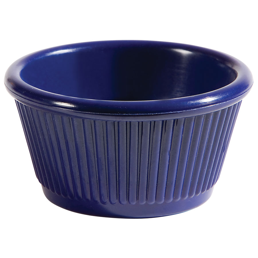 Carlisle Cobalt Blue Fluted Melamine Round Ramekin 6cl 2oz PK 1