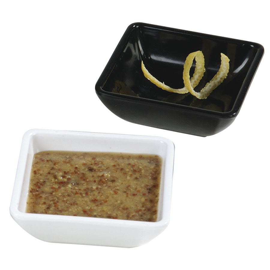 Carlisle Plain White Square Melamine Ramekin 6cl 2oz PK 1