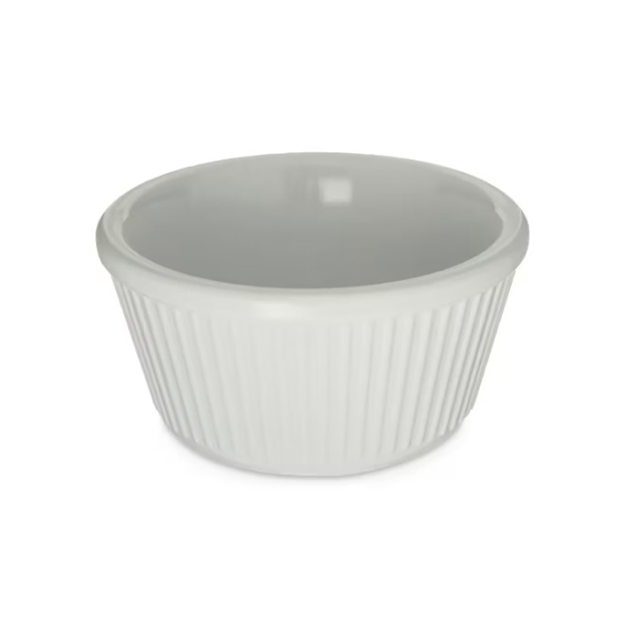 WHITE FLUTED MELAMINE RAMEKIN 4OZ PK 12