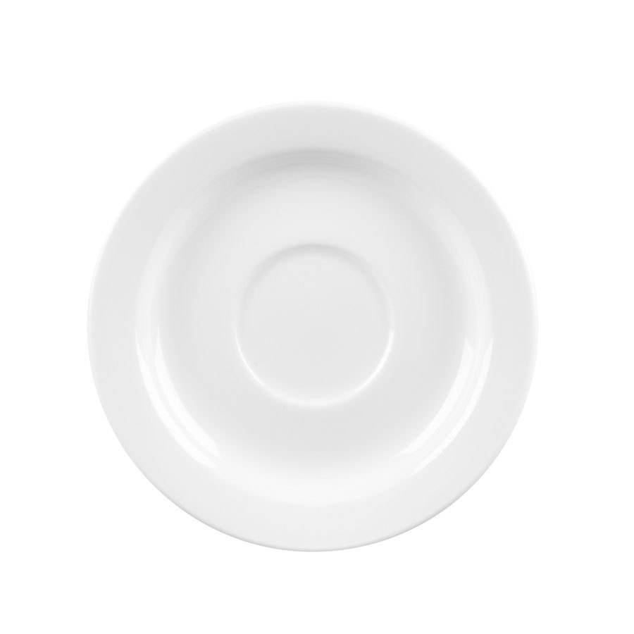 Churchill Profile Vitrified Porcelain White Round Saucer 15cm PK 1
