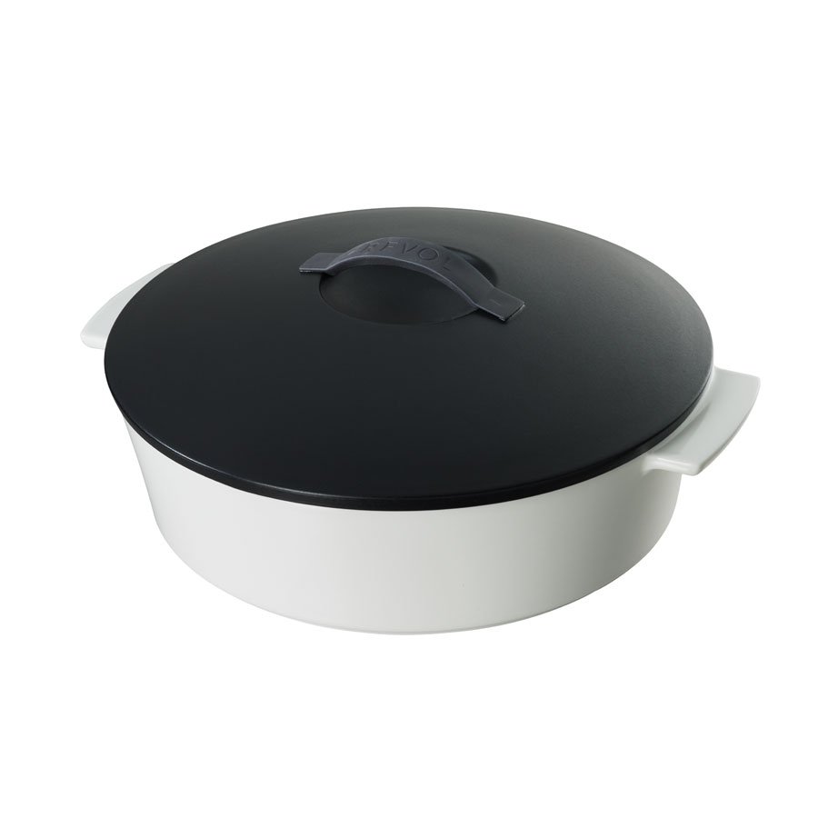 Revolution Round Shallow Cocotte 28cm Black PK 1