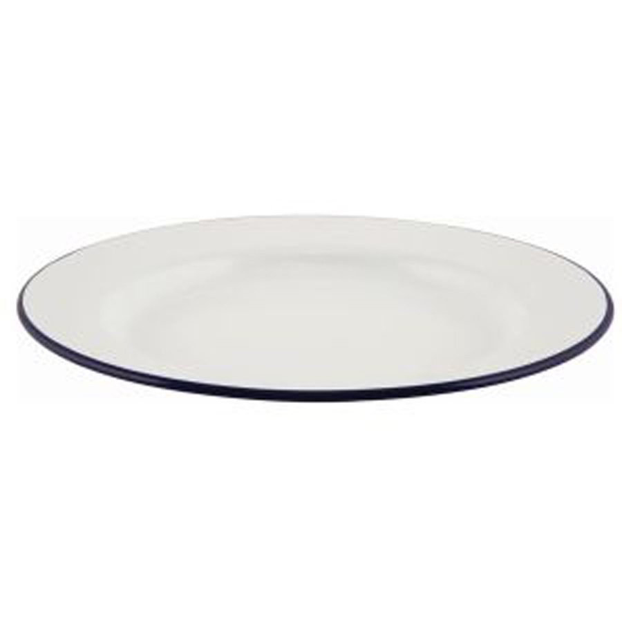 Enamel Plate White 20cm PK 1