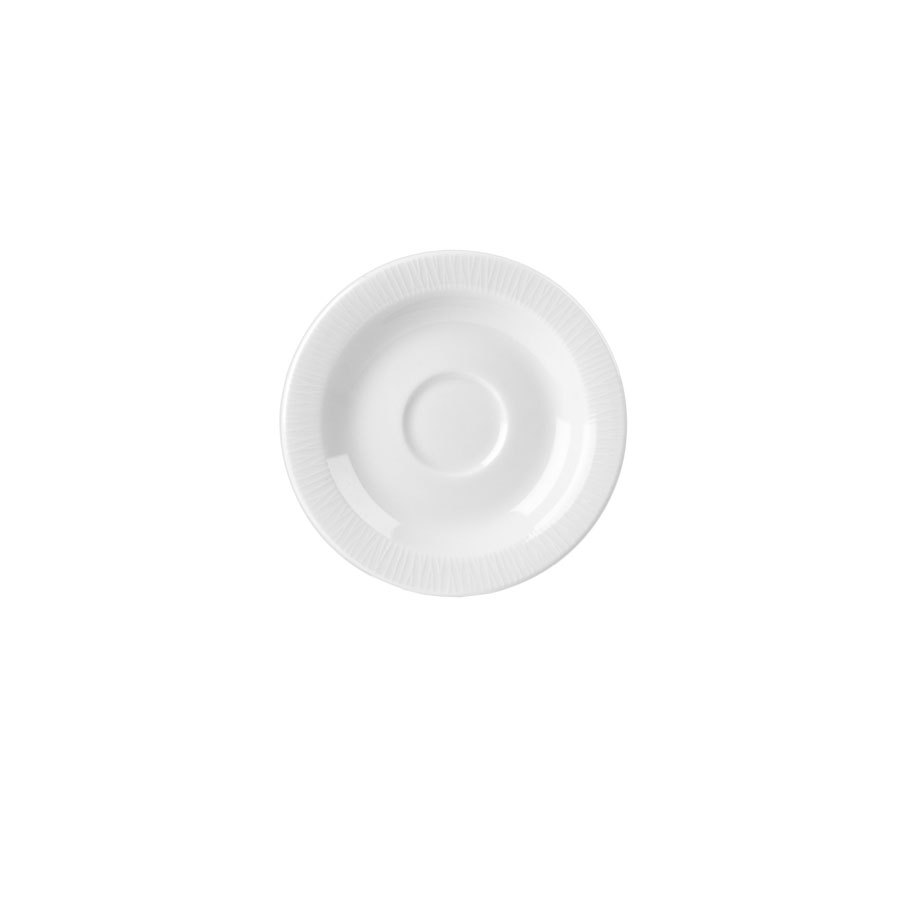 Churchill Bamboo Vitrified Porcelain White Saucer 5 Inch 12.8cm PK 1