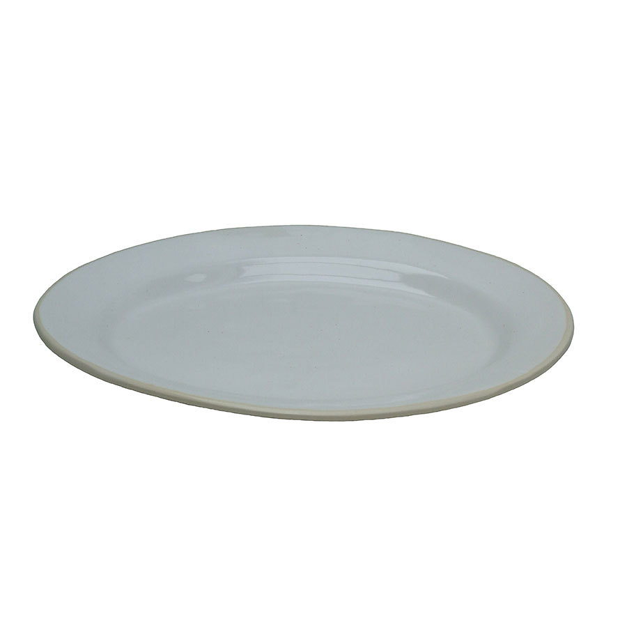Grayshott Soho Vitrified Stoneware White Large Rimmed Oval Platter 38x30cm PK 1