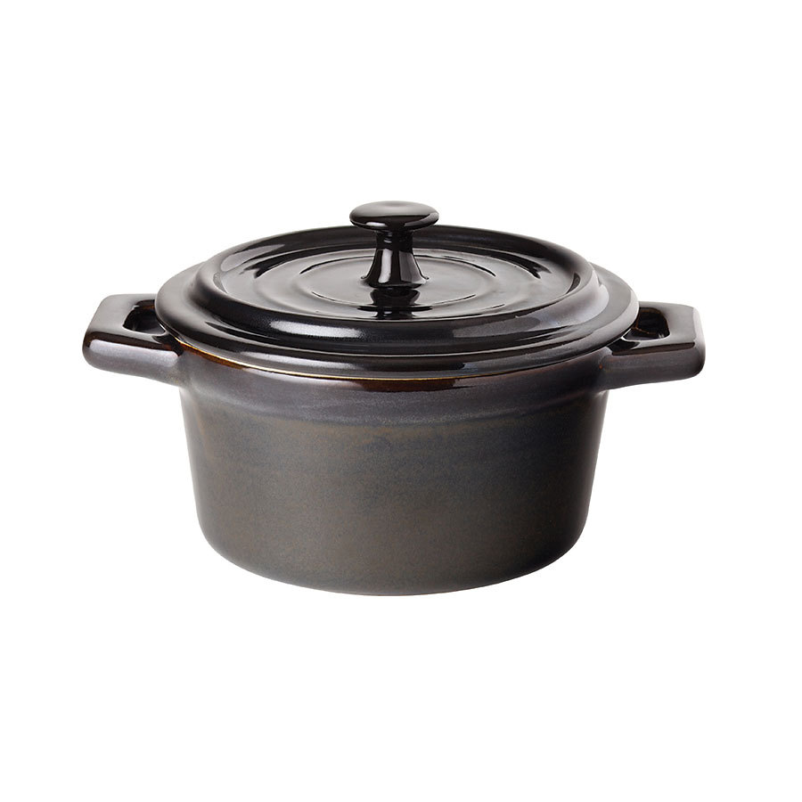 UTOPIA MIDNIGHT ROUND CASSEROLE 4 INCH 10CM 9OZ 26CL PK 6
