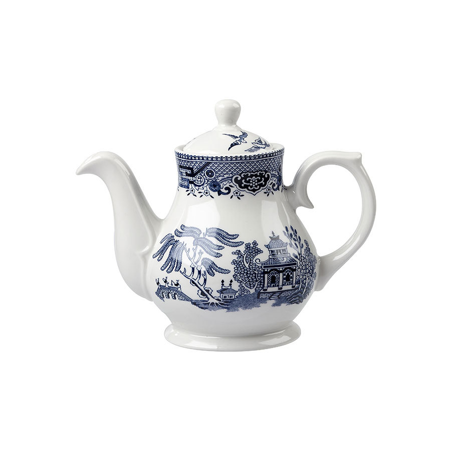 Churchill Vintage Prints Vitrified Porcelain Blue Willow Sandringham Tea/Coffee Pot 15oz PK 1