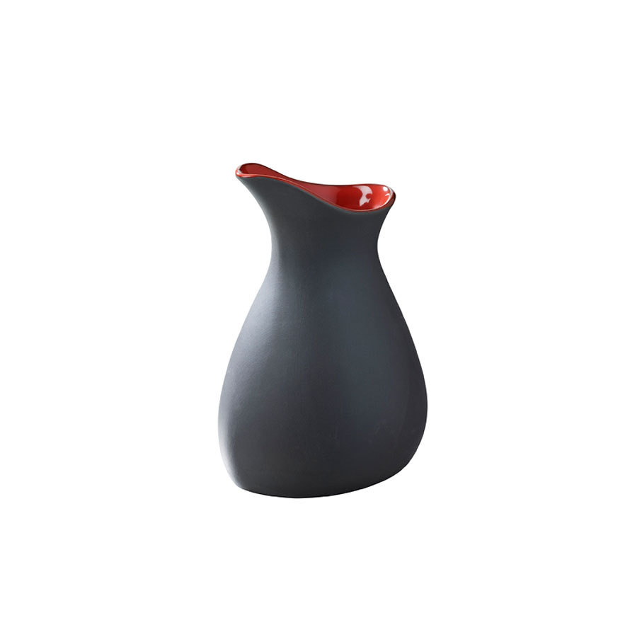 Revol Likid & Solid Porcelain Black & Red Pouring Jug 13x8cm 25cl PK 1