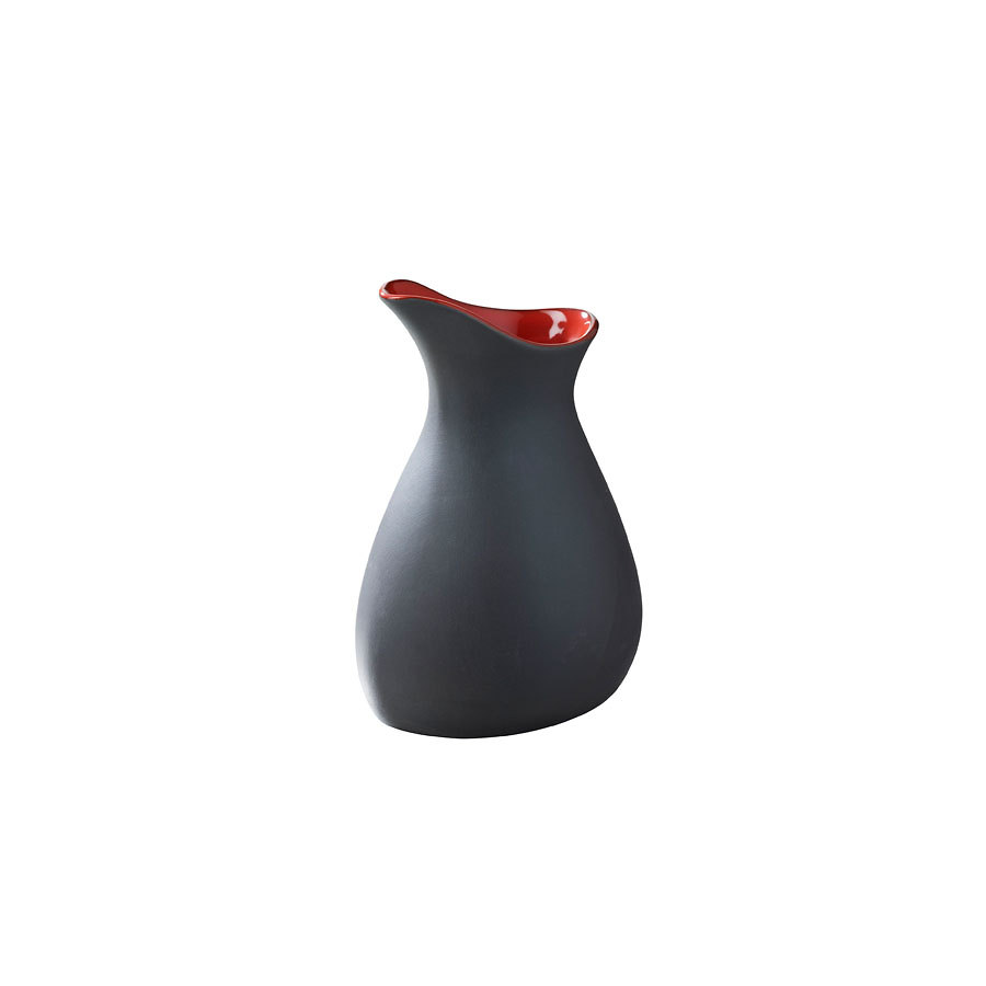 Revol Likid & Solid Porcelain Black & Red Pouring Jug 6.7x6.2x10cm 10cl PK 1