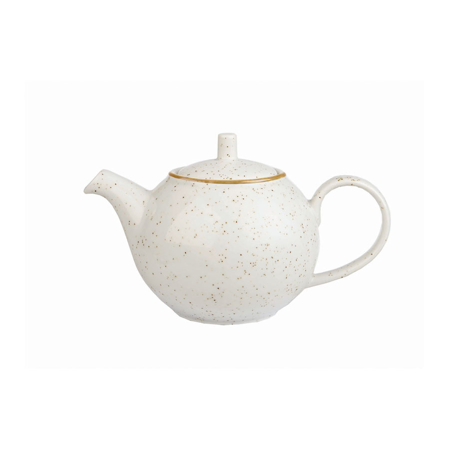 Churchill Stonecast Vitrified Porcelain Barley White Beverage Pot 42.6cl 15oz PK 1