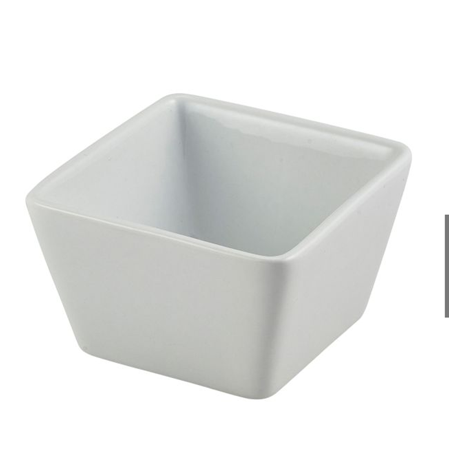 GENWARE PORCELAIN SQUARE DISH 8.5 X 5.5CM PK 6