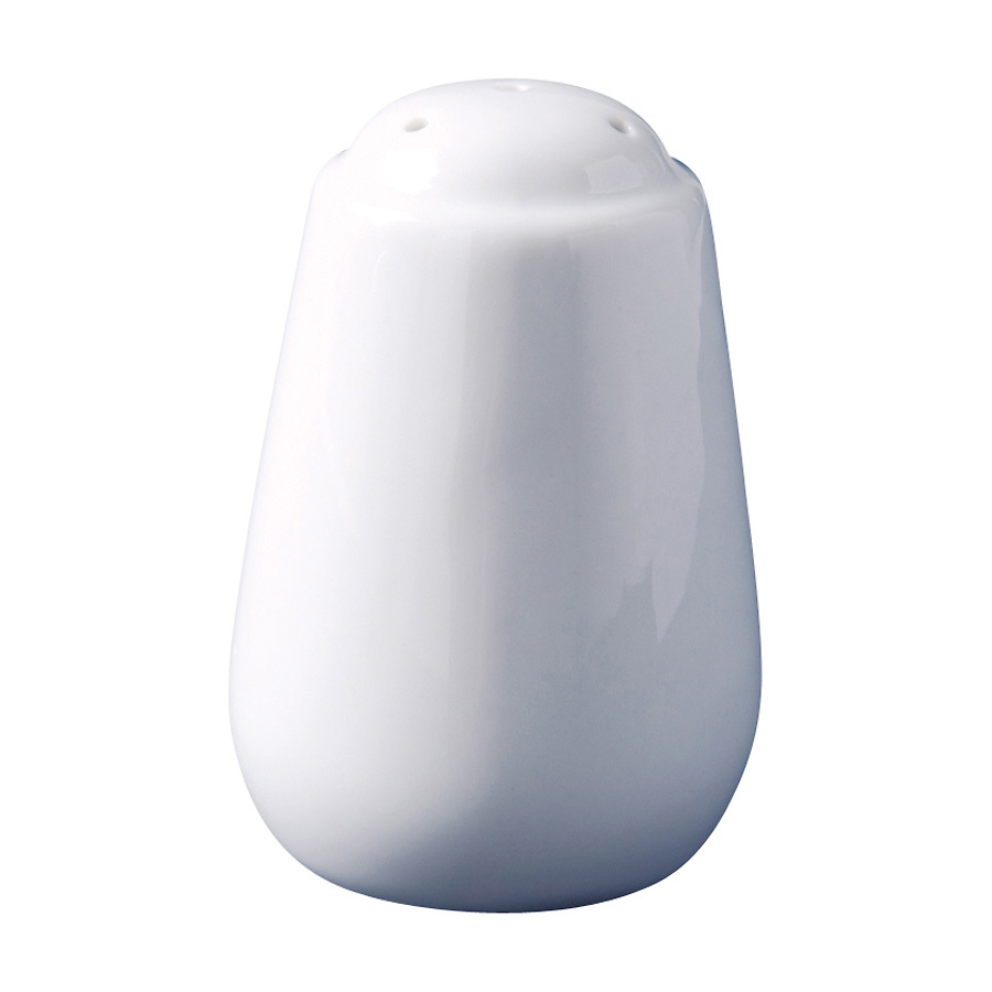 Superwhite Porcelain Pepper Pot 8cm PK 1