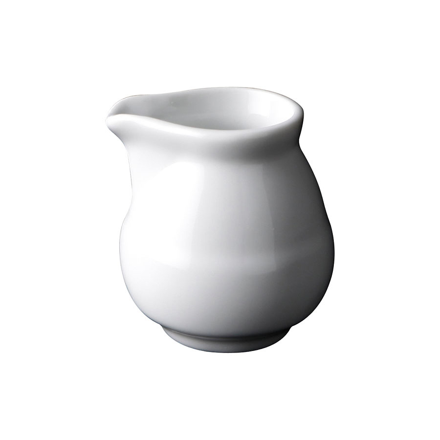 Superwhite Porcelain Unhandled Milk Jug 5cl 1.75oz PK 1