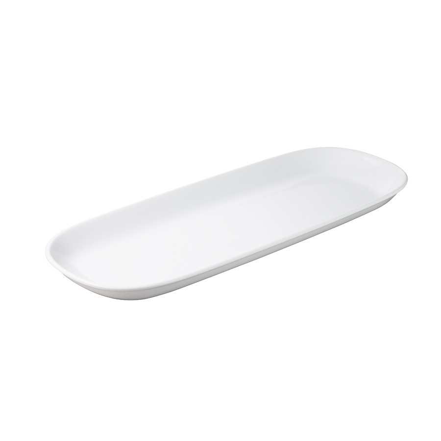 Superwhite Porcelain Oblong Platter 54x21x3.5cm PK 1