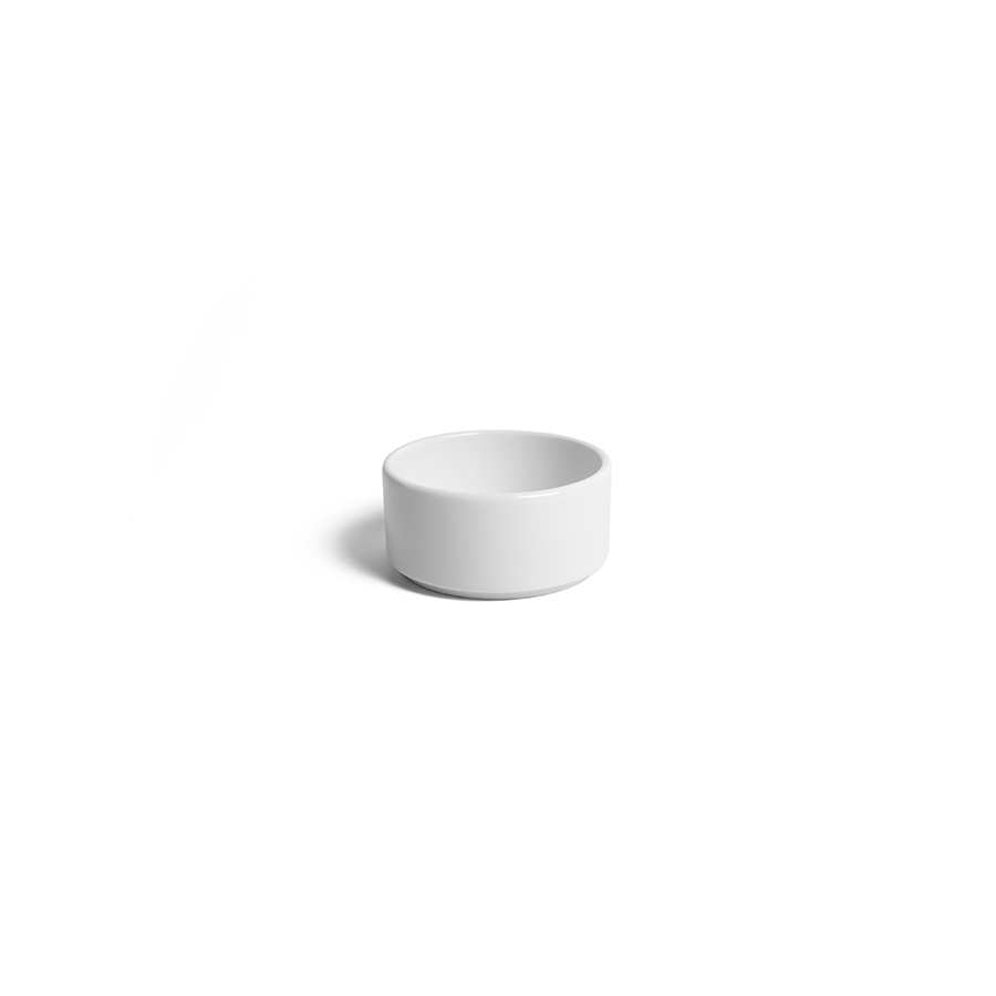 Crème Monet Vitrified Porcelain White Round Butter Block 7cm PK 1