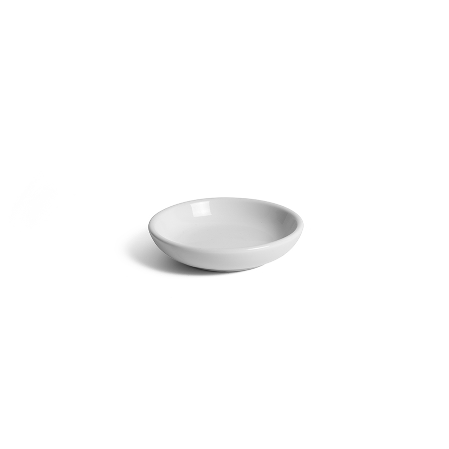 Crème Monet Vitrified Porcelain White Round Butter Pad 10cm PK 1