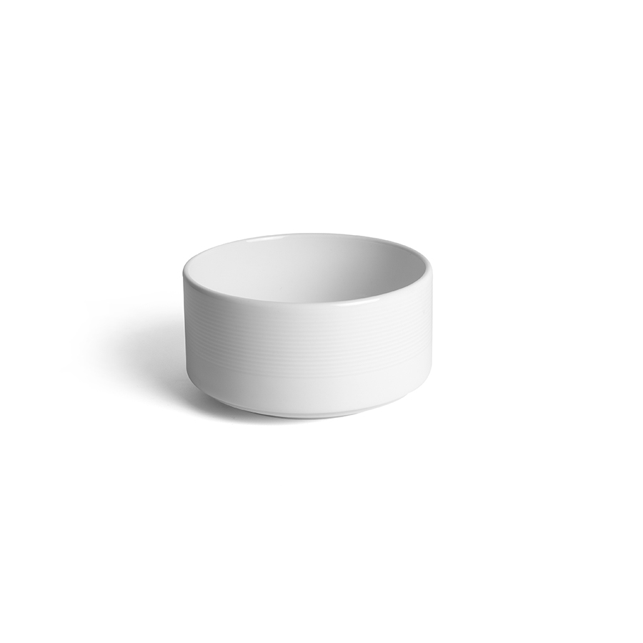Crème Cézanne Vitrified Porcelain White Round Stacking Soup 10oz PK 1