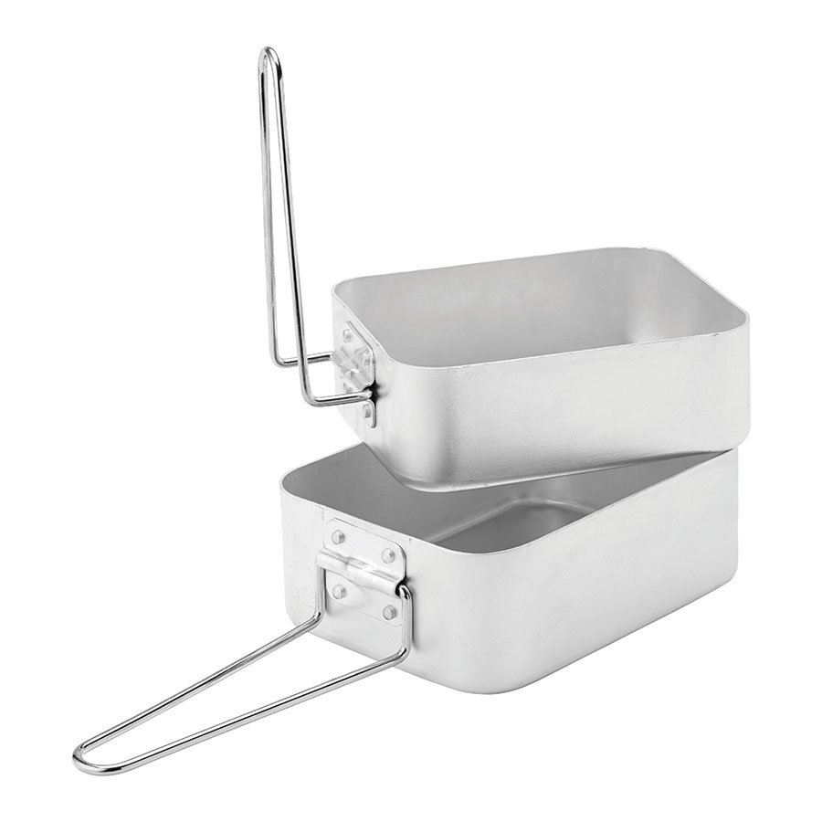 UTOPIA SET OF 2 MESS TINS WITH FOLDABLE HANDLES PK 1